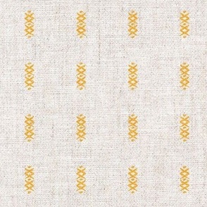 cross dash - mudcloth stripes - yellow on natural - LAD20