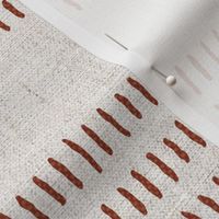 farmhouse stitch - rust stripes  - LAD20