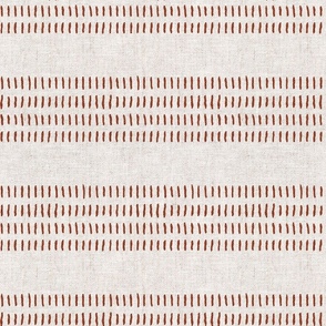 farmhouse stitch - rust stripes  - LAD20