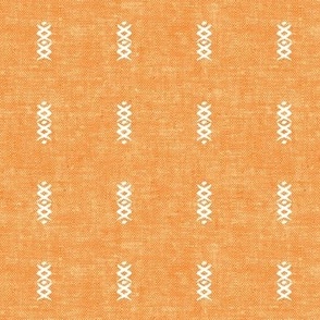 cross dash - mudcloth stripes - orange - LAD20