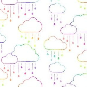 Prismatic Rain Clouds - Rainbow SMALL SCALE