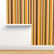 Retro 70s vertical stripes mix brown orange moss mid-century