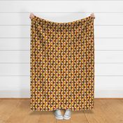 Mid-century Modern retro circles brown orange MCM Wallpaper