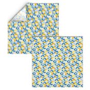 Mosaic Marble - Teal & Mustard (Small Version) 