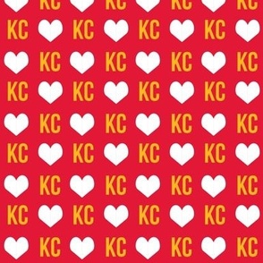 kansas city love - red and yellow football colors