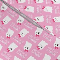 mommy's little boo halloween fabric - girl ghost -pink
