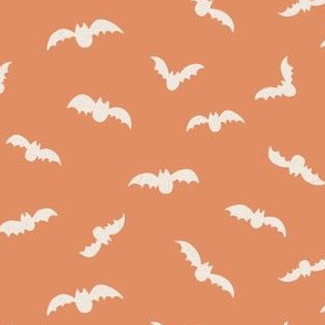Extra Small // Halloween Creamy bats on dark peach