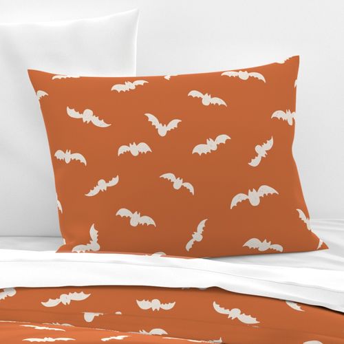 Medium // Halloween bats on apricot orange