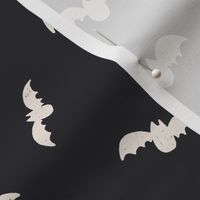 Small //  Halloween Creamy white bats on black