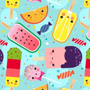 Kawaii Ice Cream Day Pattern