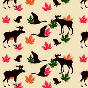 Forest Animals Cabincore Natue Wildlife Home Decor Tablecloth Napkins