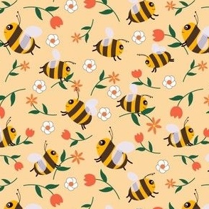 Bees and flowers