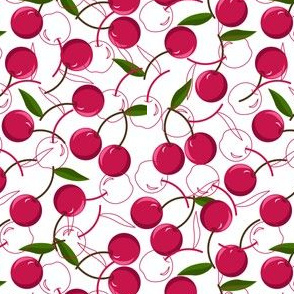 Cherry on a white background
