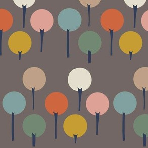 Color Pop Trees in Plum