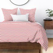 2cm Polka dot White and Red