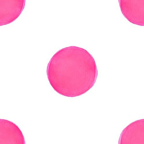 Pink Watercolor Polka Dots