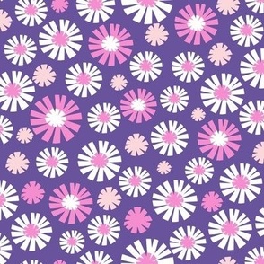 Pink and White Daisies - Small Scale