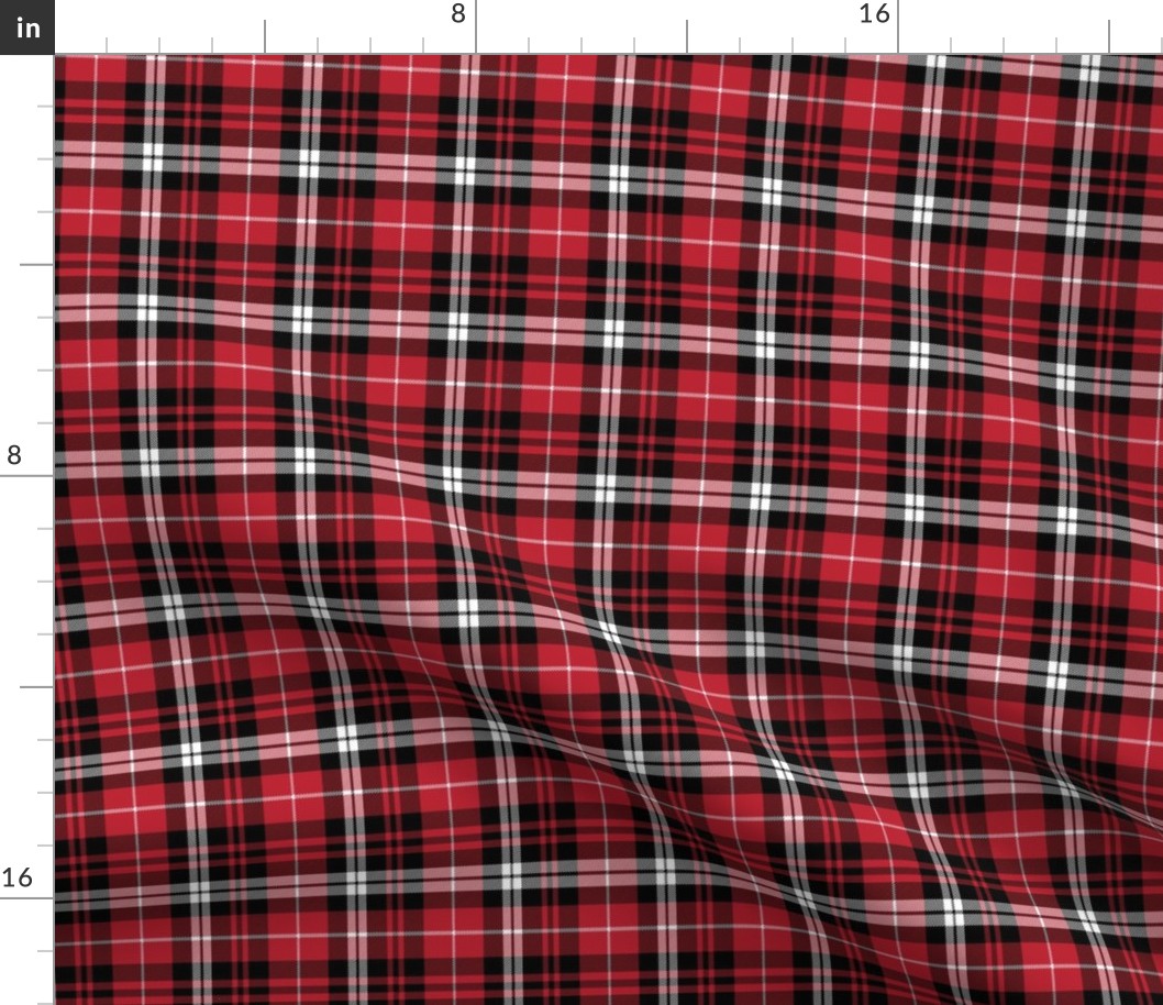 (small scale) fall plaid || black red and white C20BS