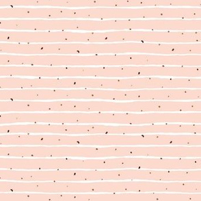 Wobbly Stripe   mini gold dots - blush