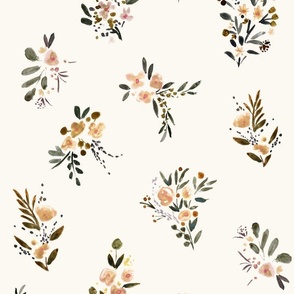 Meadow floral - cream L