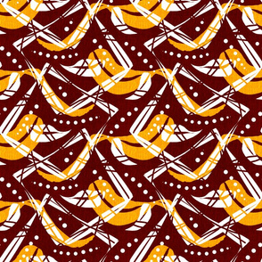 Batik chic-mustard maroon