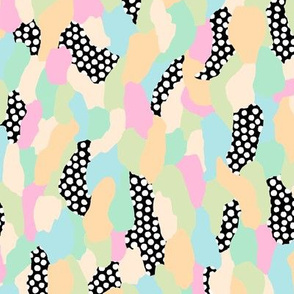 Paperbark abstract pastel shape pattern with spots