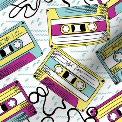 retro cassette mix tape