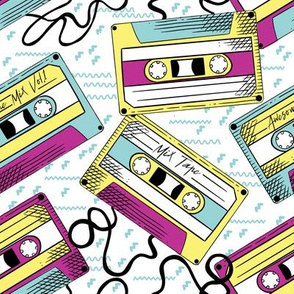 retro cassette mix tape