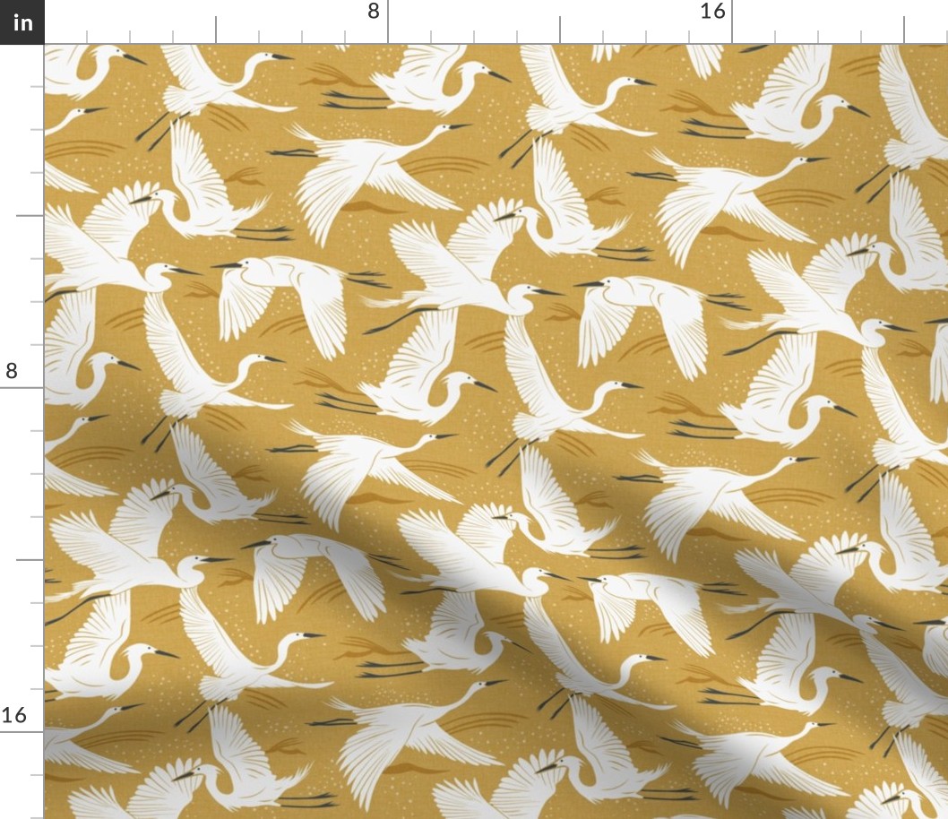 Soaring Wings - Goldenrod Yellow Crane Regular Scale