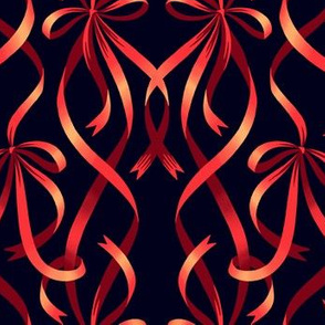 Entwined Ribbons - Red / Black