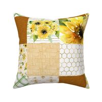 Summer Sunflower Patchwork - white/yellow