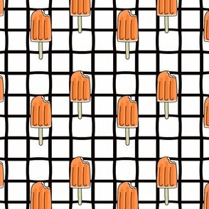 Orange and Frozen among the Grid / Small Geometric 