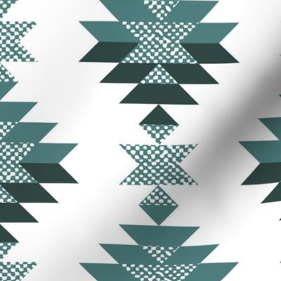 Burlap Aztec Kilim diamonds rows Pine Green farmhouse Wallpaper
