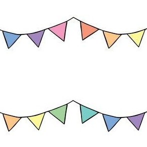 Pastel rainbow bunting 2 (large)