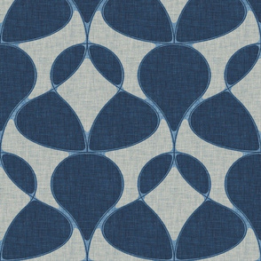 Curvaceous - indigo - half scale