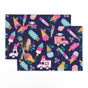 Large Ice Cream Truck Floral Summer Popsicles