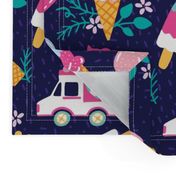 Large Ice Cream Truck Floral Summer Popsicles