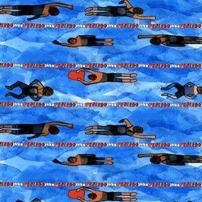 More Bigger Swimmers Swimming Laps