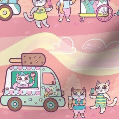 Kitty Cream Truck {pink large}