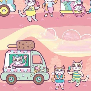 Kitty Cream Truck {pink large}