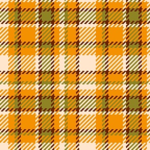 Retro Tartan yellow green horizontal