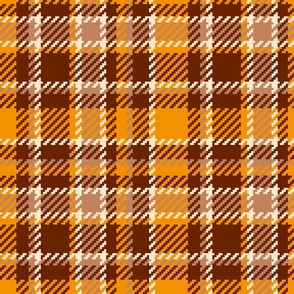 Tartan 70s plaid yellow brown