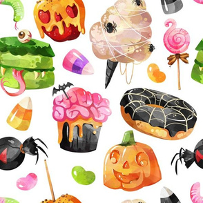 Spooky Halloween Treats on White-medium scale