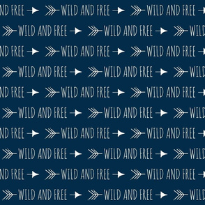 Wild and free arrows - navy and white