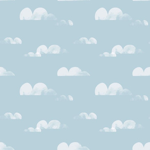 Clouds pale blue small