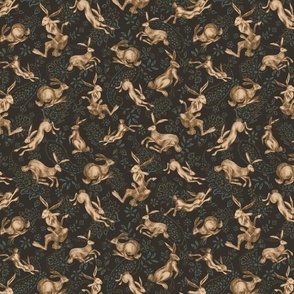 Hare and X Rabbit Paisley - dark brown – medium (this was possibly used for the fill-a-yard)
