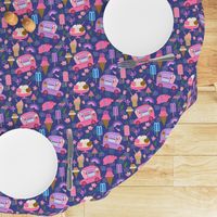 Ice Cream / summer / kid decor/ pink / purple