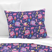 Ice Cream / summer / kid decor/ pink / purple