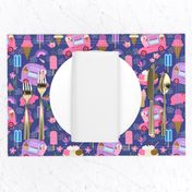 Ice Cream / summer / kid decor/ pink / purple