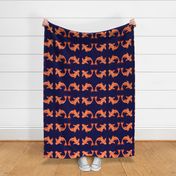 Goldfish on Navy Background